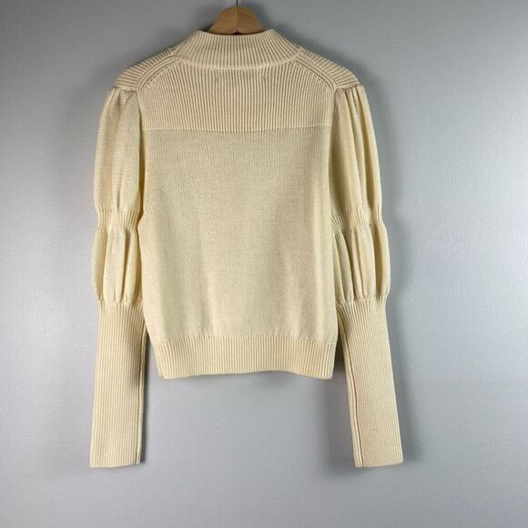 Derek Lam 10 Crosby Wool Mock Neck Puff Sleeve Sweater - Picture 2 of 6